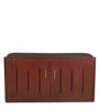 Flow Shoe Rack with Seating in Rose Wood Finish