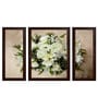 Flower Bouquet MDF Set of 3 Wall Art Panel