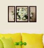 Flower Bouquet MDF Set of 3 Wall Art Panel