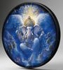 18 Inches Flower Canvas Framed Gnesha Wall Art Painting