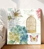 22 Inches Flower Ad Pinjra Canvas Stretched Wall Art Painting