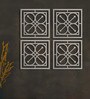 Flower Design Silver MDF Jharokha