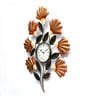 Flower Iron Clock In Gold