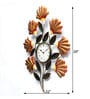 Flower Iron Clock In Gold