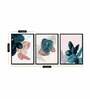 Flower Multicolour Canvas Framed Floral Art Print Set of 3