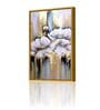 Flower Multicolour Engineered Wood Framed Canvas Wall Painting