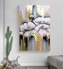 Flower Multicolour Engineered Wood Framed Canvas Wall Painting