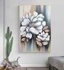 Flower Multicolour Engineered Wood Framed Canvas Wall Painting