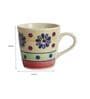 Flower Petals 150Ml Multicolor Ceramic (Set Of 6) Tea Cups
