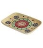 Flower Petals 150Ml Multicolor Ceramic Set Of 2 Glass With 1 Tray