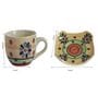 Flower Petals 150Ml Multicolor Ceramic Tea Cup & Saucer Set