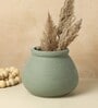 (1Pc) Grey Ceramic Decorative Vase For Home Decor