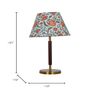 Flower Print Metal Base Table Lamp