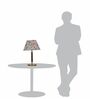 Flower Print Metal Base Table Lamp