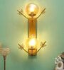 Flower Metal Novelty Wall Light (Gold)