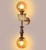 Flower Metal Novelty Wall Light (Brown)