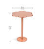 Flower Solid Wood Side Table in Copper Finish