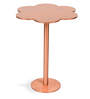 Flower Solid Wood Side Table in Copper Finish