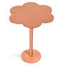 Flower Solid Wood Side Table in Copper Finish