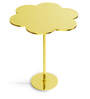 Flower Solid Wood Side Table in Gold Finish