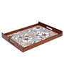 Flower Thai Brown Teak Wood & MDF Serving Tray Reinvention factory