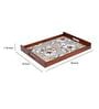 Flower Thai Brown Teak Wood & MDF Serving Tray Reinvention factory