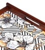 Flower Thai Brown Teak Wood & MDF Serving Tray Reinvention factory