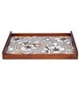 Flower Thai Brown Teak Wood & MDF Serving Tray Reinvention factory