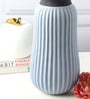 (1Pc) Blue Ceramic Flower Vase For Living Room Decor