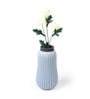 (1Pc) Blue Ceramic Flower Vase For Living Room Decor