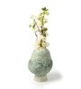 (1Pc) Green Ceramic Decorative Vase For Living Room Decor