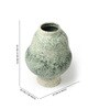 (1Pc) Green Ceramic Decorative Vase For Living Room Decor