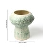 (1Pc) Green Ceramic Vase For Table Decor