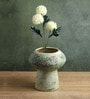 (1Pc) Green Ceramic Vase For Table Decor