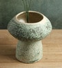 (1Pc) Green Ceramic Vase For Table Decor