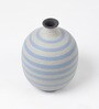 (1Pc) Blue Ceramic Vase For Table Decor