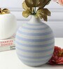 (1Pc) Blue Ceramic Vase For Table Decor