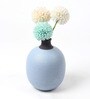 (1Pc) Blue Ceramic Decorative Vase For Living Room Decor