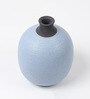 (1Pc) Blue Ceramic Decorative Vase For Living Room Decor