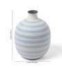 (1Pc) Blue Ceramic Vase For Table Decor