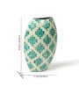 (1Pc) Blue Mother Of Pearl Decorative Vase For Living Room Decor