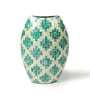 (1Pc) Blue Mother Of Pearl Decorative Vase For Living Room Decor