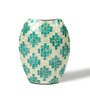 (1Pc) Blue Mother Of Pearl Decorative Vase For Home Decor