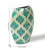 (1Pc) Blue Mother Of Pearl Decorative Vase For Home Decor