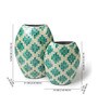 Set Of 2 Blue Mother Of Pearl Decorative Vase For Room Decor Aesthetic