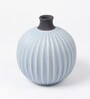 (1Pc) Blue Ceramic Flower Pot For Living Room Decor