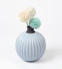 (1Pc) Blue Ceramic Flower Pot For Living Room Decor