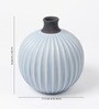 (1Pc) Blue Ceramic Flower Pot For Living Room Decor