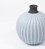 (1Pc) Blue Ceramic Flower Pot For Living Room Decor