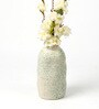 (1Pc) Green Ceramic Flower Vase For Living Room Decor